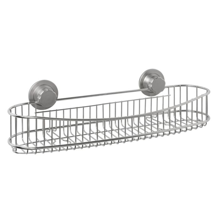 ORG NeverRust® Power Grip Pro™ Stainless Steel Long Shower Caddy Bed