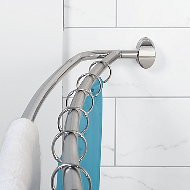 Zenna Home&reg; NeverRust&reg; 72-Inch Aluminum Double Curved Shower Rod. View a larger version of this product image.