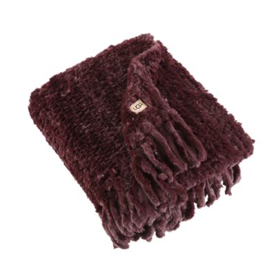 UGG&reg; Meadow Hand-Knitted Throw Blanket in Cabernet