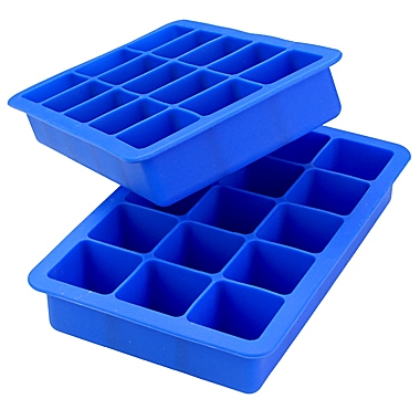 SALT&trade; Blue Silicone Ice Cube Trays (Set of 2). View a larger version of this product image.
