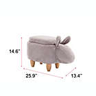 Alternate image 4 for Furnite Style Faux Fur Bunny Storage Ottoman in Grey