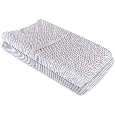 Ely&#39;s &amp; Co.&reg; 2-Pack Waterproof Changing Pad Covers in Taupe. View a larger version of this product image.