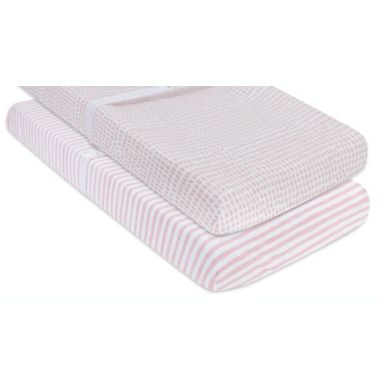 Ely&#39;s &amp; Co.&reg; 2-Pack Waterproof Changing Pad Covers in Pink. View a larger version of this product image.
