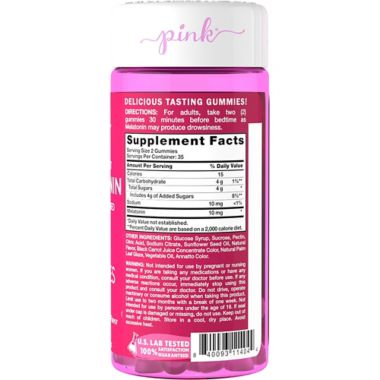 Pink&reg; Beauty Rest 70-Count 10 mg Melatonin Gummies in Natural Mixed Berry Flavor. View a larger version of this product image.