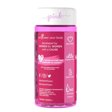 Pink&reg; 60-Count Dazzling Hair, Skin, Nails + Collagen Gummies. View a larger version of this product image.