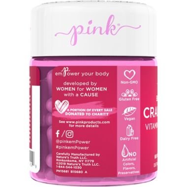 Pink&reg; Be Well Cranberry Vitamin C + Hibiscus 60-Count Veggie Caps. View a larger version of this product image.