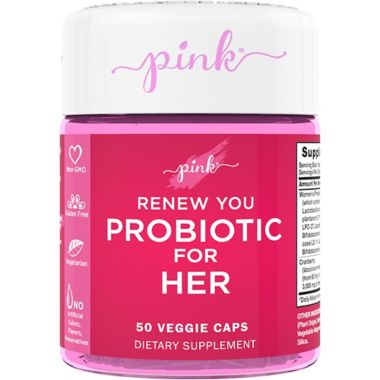 Pink&reg; Renew You Probiotic For Her 50-Count Veggie Caps. View a larger version of this product image.