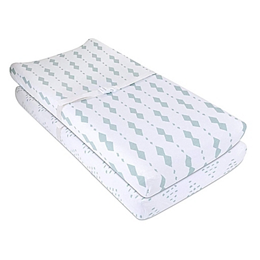Ely&#39;s &amp; Co.&reg; 2-Pack Cotton Jersey Changing Pad Covers in Sage. View a larger version of this product image.