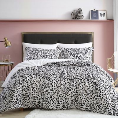 Two Shams Leopard Cheetah Fleece 2 Shams Safari Animal Print Pillow Shams Set 