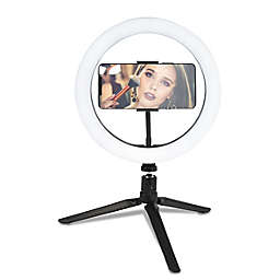 10-Inch Diameter LED Selfie Ring Light in Matte Black