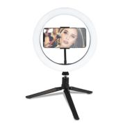 10-Inch Diameter LED Selfie Ring Light in Matte Black