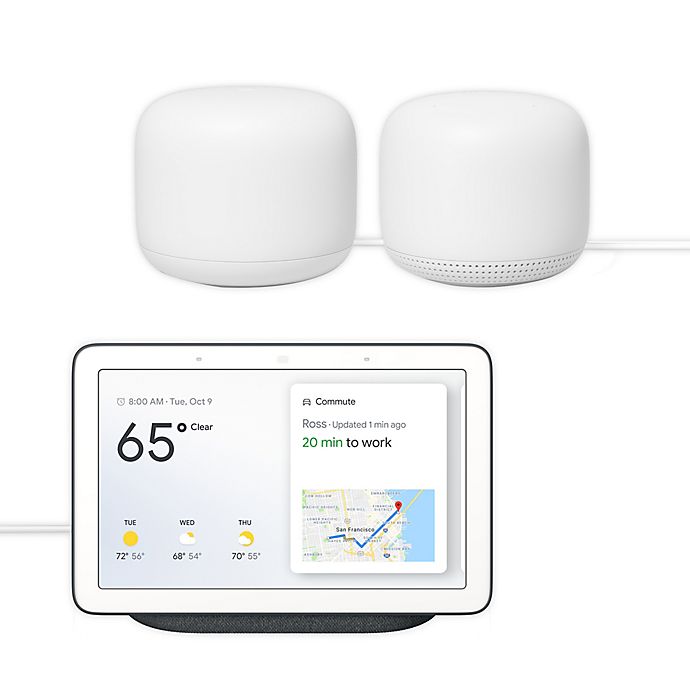 Google Nest WiFi Router, Point, and Hub Bundle Bed Bath
