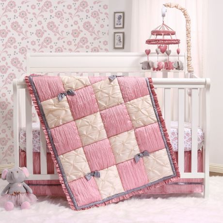 PS by the peanutshell™ Bella 3-Piece Crib Bedding Set in Pink | buybuy BABY
