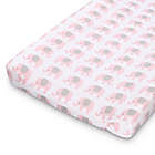 Alternate image 1 for The Peanutshell&trade; 2-Pack Hearts/Elephants Changing Pad Covers in Pink/Grey