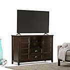 Alternate image 1 for Simpli Home Burlington Solid Wood Tall TV Media Stand