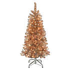 Alternate image 0 for Puleo International 4.5-Foot Pre-Lit Artificial Fir Christmas Tree in Rose Gold