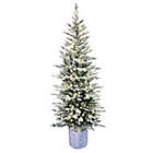 Alternate image 0 for Puleo International Faux Arctic Fir Pre-Lit Potted Christmas Tree in Green