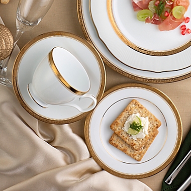 Noritake&reg; Stavely Gold Scalloped Accent Plate. View a larger version of this product image.