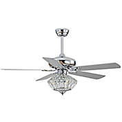 Safavieh Landi 52-Inch 3-Light Ceiling Fan in Chrome with Remote Control