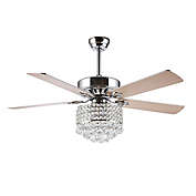 Safavieh Pramton 52-Inch 3-Light Ceiling Fan in Chrome with Remote Control
