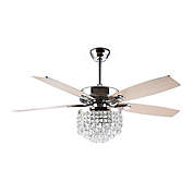 Safavieh Lanzer 52-Inch 3-Light Ceiling Fan in Chrome with Remote Control