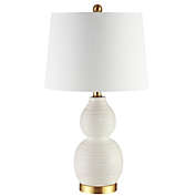 Safavieh Darsa Table Lamp in White with Cotton Shade