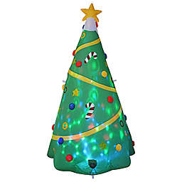 8-Foot Christmas Tree Inflatable LED Lit Lawn Decoration