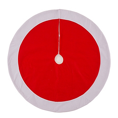 Glitzhome&reg; 42-Inch Felt Christmas Tree Skirt in Red/White<br />. View a larger version of this product image.