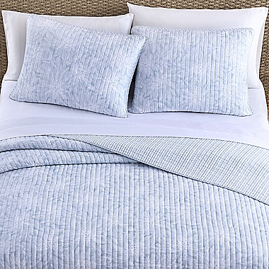 Tommy Bahama&reg; Makena 3-Piece Reversible Full/Queen Quilt Set in Blue. View a larger version of this product image.