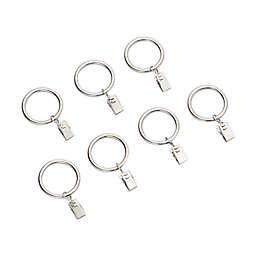 Cambria® Luxe Steel Clip Rings in Brushed Nickel (Set of 7)