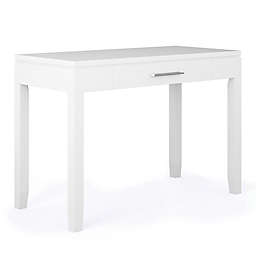 Simpli Home Cosmopolitan Solid Wood Home Office Desk in White