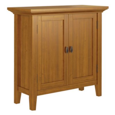 Simpli Home Redmond Low Storage Cabinet-Color:Light Golden Brown
