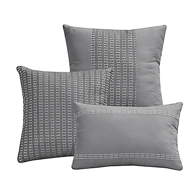 Rayden Jacquard 7-Piece King Comforter Set in Grey. View a larger version of this product image.