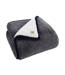 Frazada de poliéster UGG® Classic jaspeada color azul