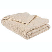 Safavieh Ralen Knit Throw Blanket in Natural/Silver