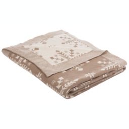 Safavieh Snowflake Reversible Throw Blanket in Grey/Taupe