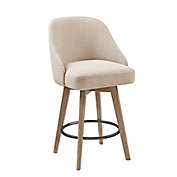 Madison Park Pearce Counter Stool with Swivel Seat in Sand