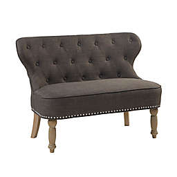 Madison Park Stanford Settee in Charcoal