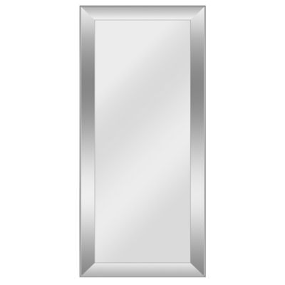 Modern Full Length Standing 34-Inch x 74-Inch Mirror in Silver
