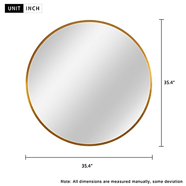 Neutype 40.5-Inch Round Wall Mirror in Gold. View a larger version of this product image.