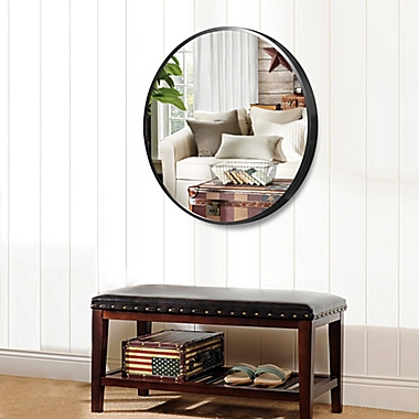 Neutype 40.5-Inch Round Wall Mirror in Black. View a larger version of this product image.