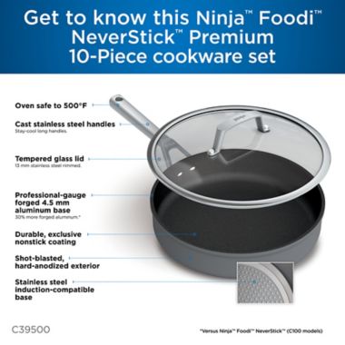 Ninja&trade; Foodi&trade; NeverStick&trade; Premium Hard-Anodized 10-Piece Cookware Set. View a larger version of this product image.