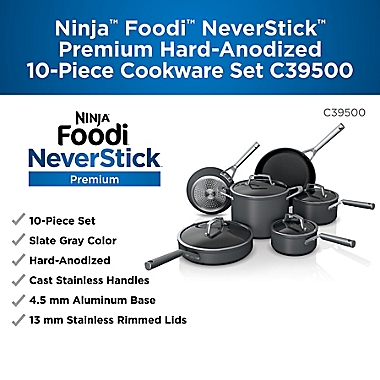 Ninja&trade; Foodi&trade; NeverStick&trade; Premium Hard-Anodized 10-Piece Cookware Set. View a larger version of this product image.