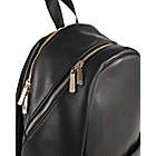 Alternate image 1 for Little Unicorn Skyline Faux Leather Diaper Backpack in Black