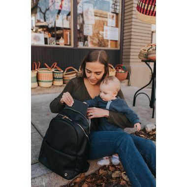 Little Unicorn Skyline Faux Leather Diaper Backpack. View a larger version of this product image.