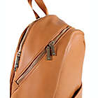 Alternate image 1 for Little Unicorn Skyline Faux Leather Diaper Backpack in Brown