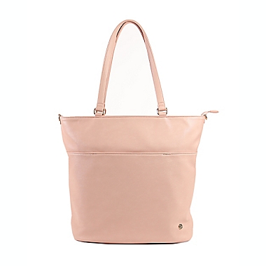 Little Unicorn Citywalk Faux Leather Diaper Tote in Blush. View a larger version of this product image.