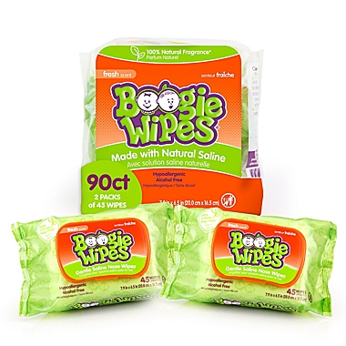 Boogie Wipes&reg; 2-Pack 45-Count Saline Wipes in Fresh Scent. View a larger version of this product image.