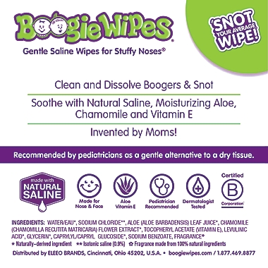Boogie Wipes&reg; 2-Pack 45-Count Saline Wipes in Fresh Scent. View a larger version of this product image.