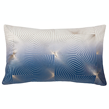 Safavieh Loran Oblong Throw Pillow in Navy/Grey. View a larger version of this product image.